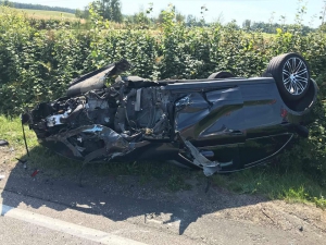 Wypadek drogowy na trasie Rokity - Rokiciny