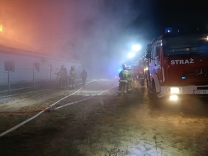Pożar chlewni w Mydlicie