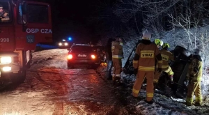 Wypadek drogowy na trasie Rokity - Rokitki