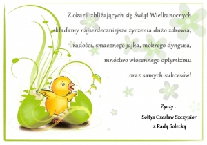 Życzenia Wielkanocne dla sołectwa Dęby