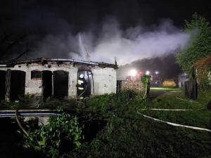 Pożar budynku gospodarczego w Rokitkach