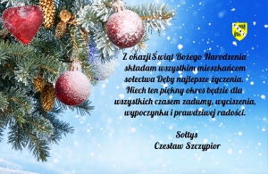 Bożonarodzeniowe życzenia od Sołtysa Dęb&oacute;w