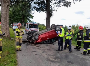 Wypadek drogowy na trasie Rokity - Jasień