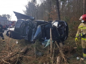 Wypadek drogowy na trasie Rokity - Oskowo