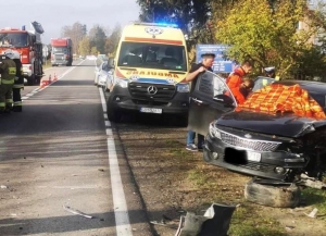 Wypadek drogowy w Rokitach