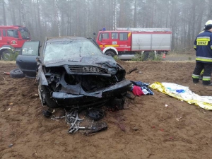 Wypadek drogowy na trasie Rokity - Oskowo