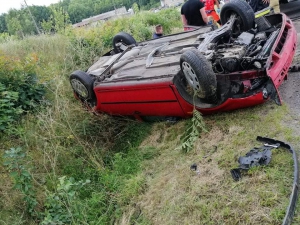 Wypadek drogowy na trasie Rokity - Rokiciny